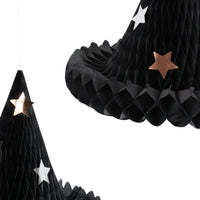 honeycomb witch hat decorations
