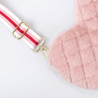 plush heart bag