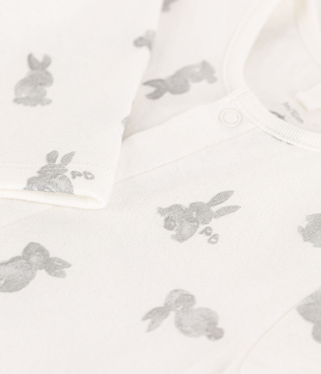 front snap bunny footie