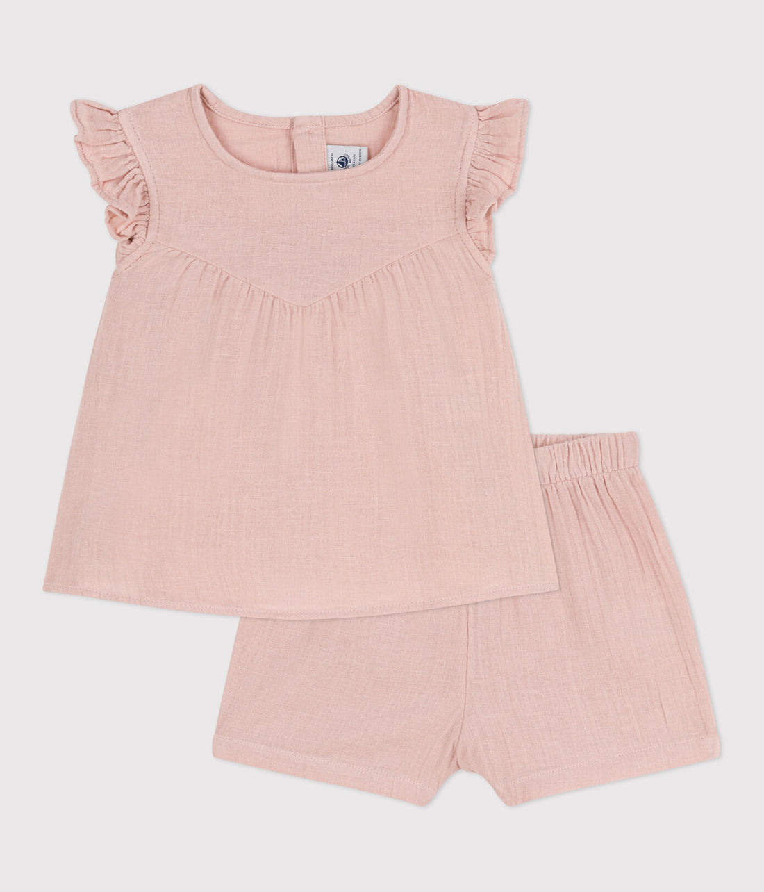 gauze sleeveless top & short set