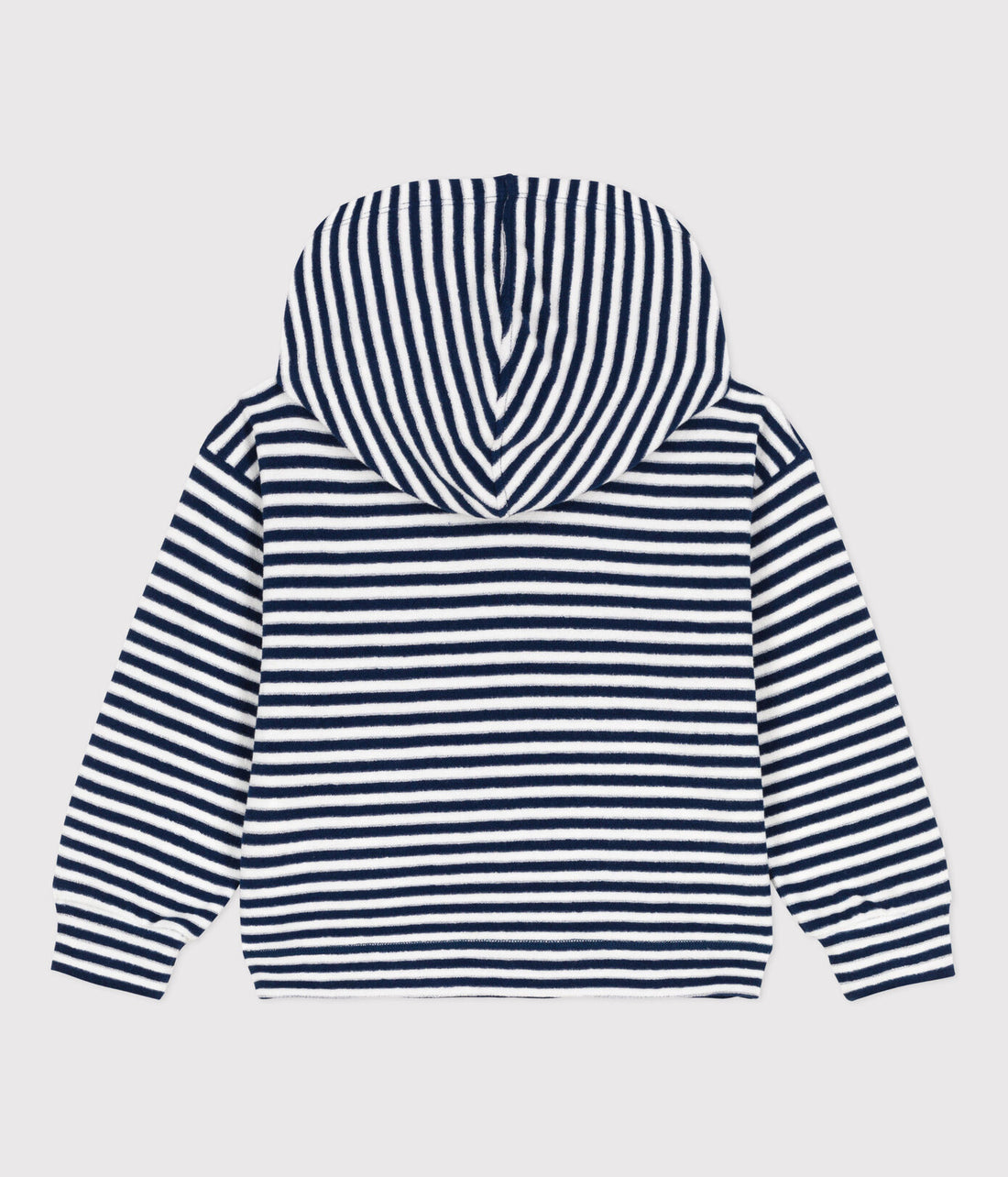 striped terry hoodie