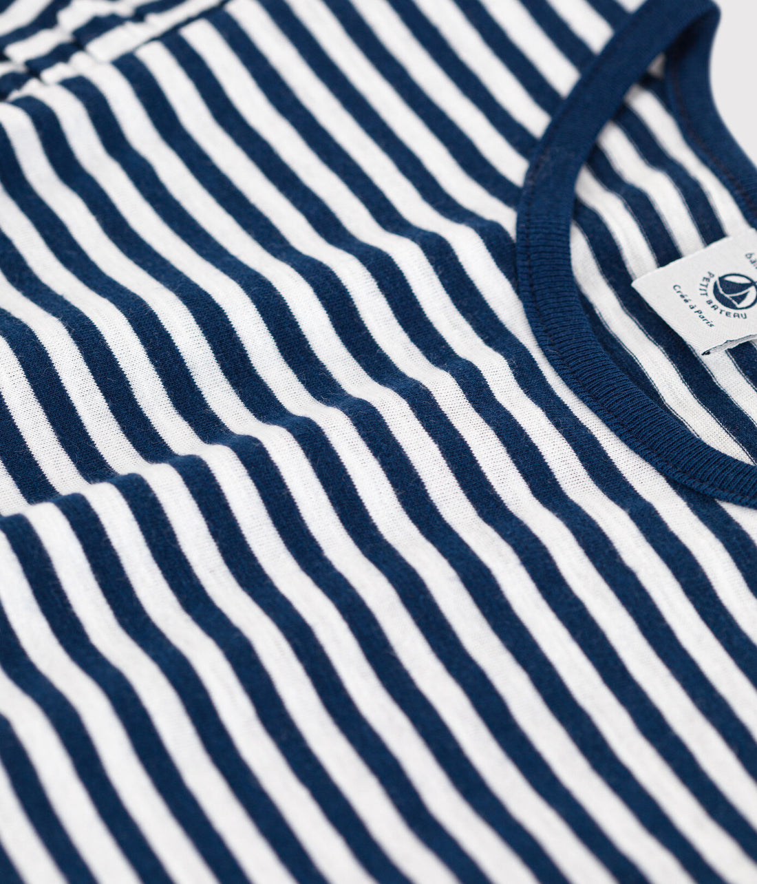 sleeveless ruffle stripe tee