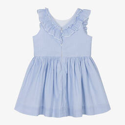 sleeveless stripe ruffle dress