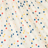 sleeveless dots ruffle dress