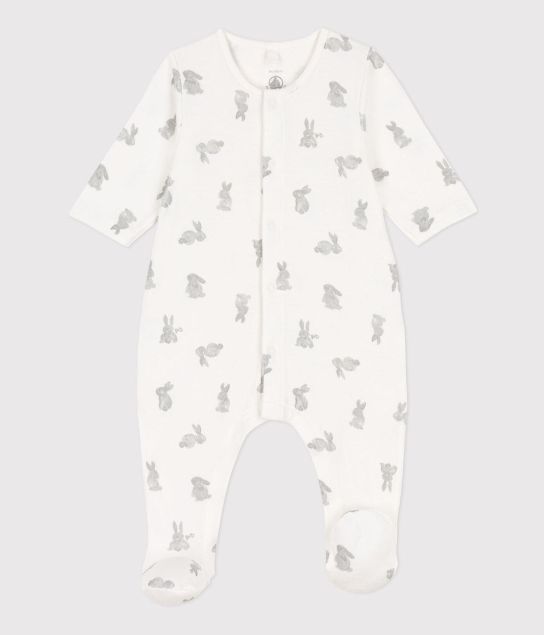 front snap bunny footie