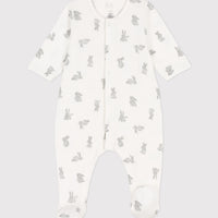 front snap bunny footie