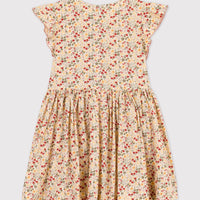 floral ruffle sleeve dress