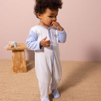front snap stripe logo footie