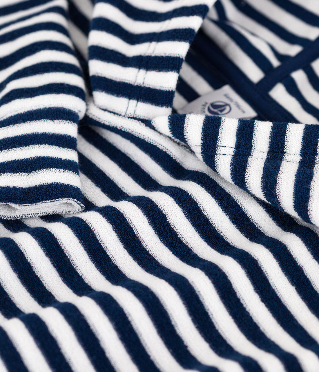 striped terry hoodie