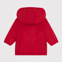 zip up logo hooded jacket