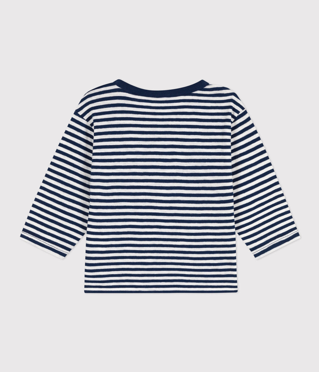 ls striped tee w/pocket