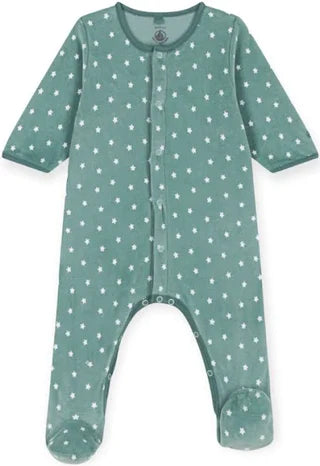 front snap star footie