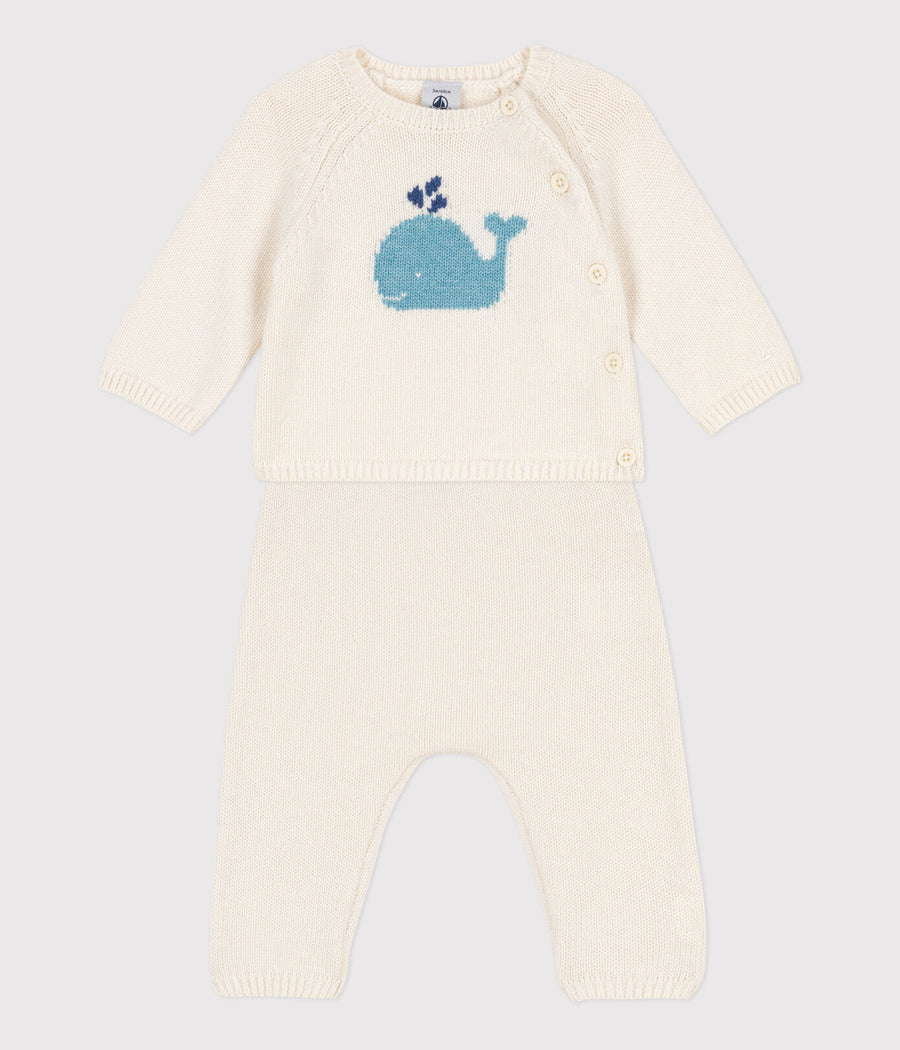 whale knit sweater & pant set