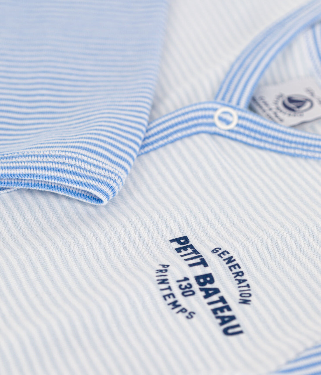 front snap stripe logo footie