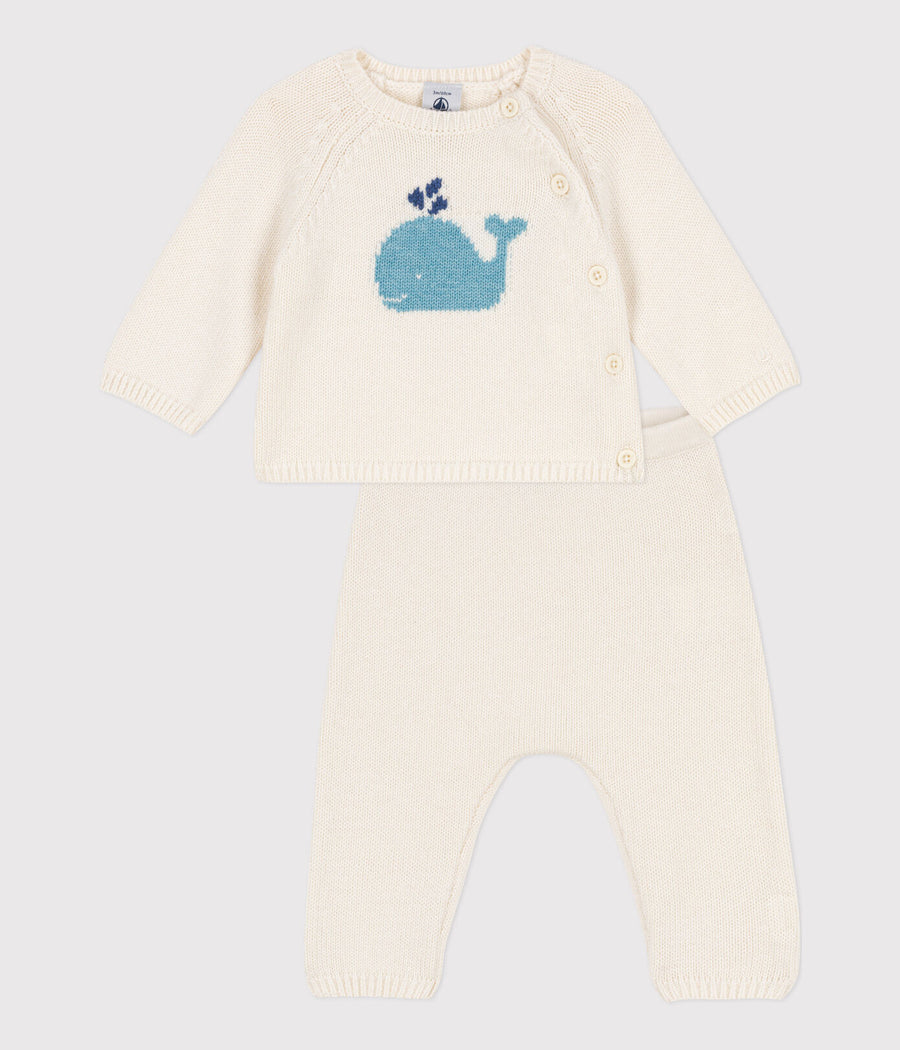 whale knit sweater & pant set