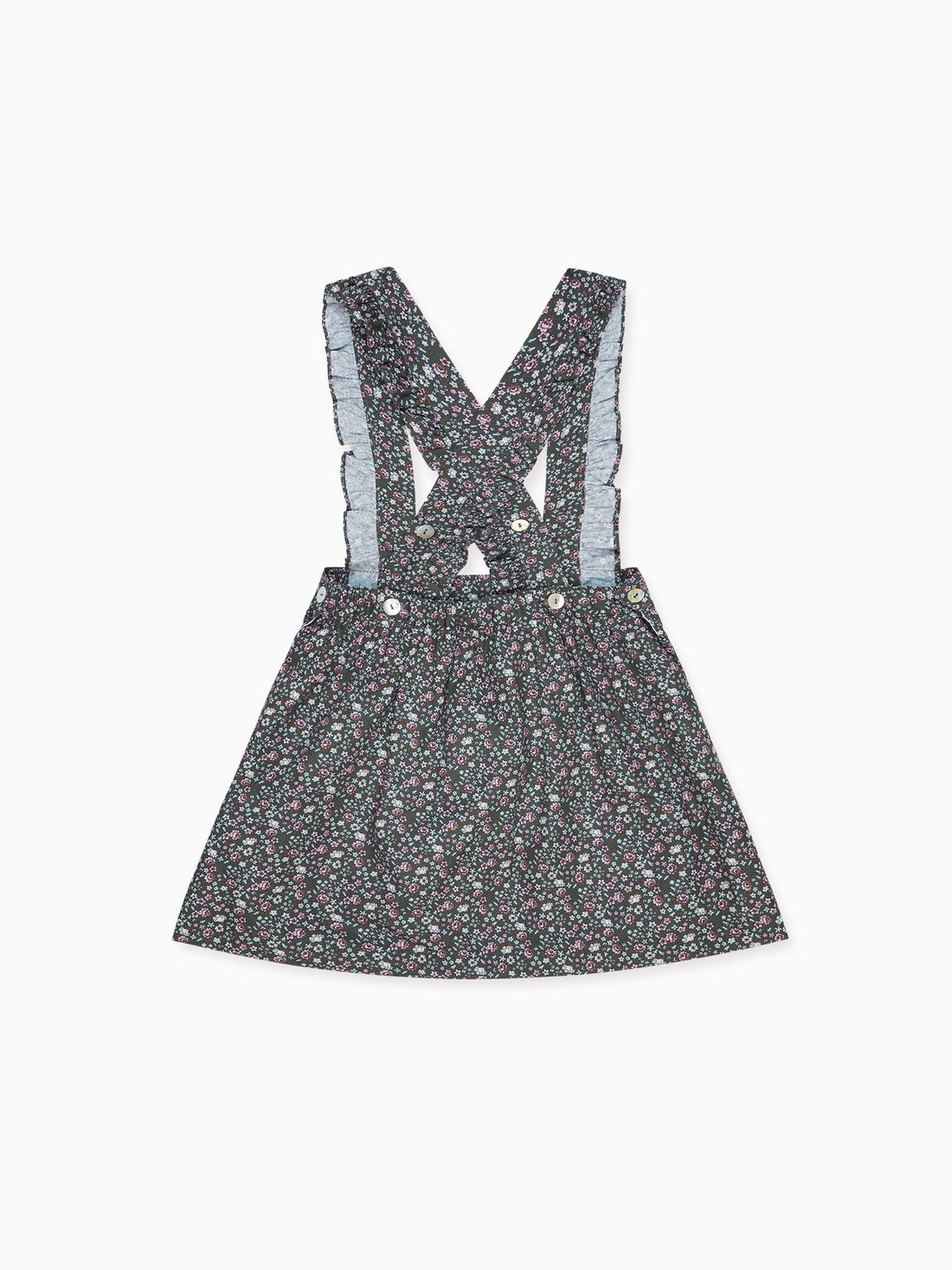 girls green floral agata skirt