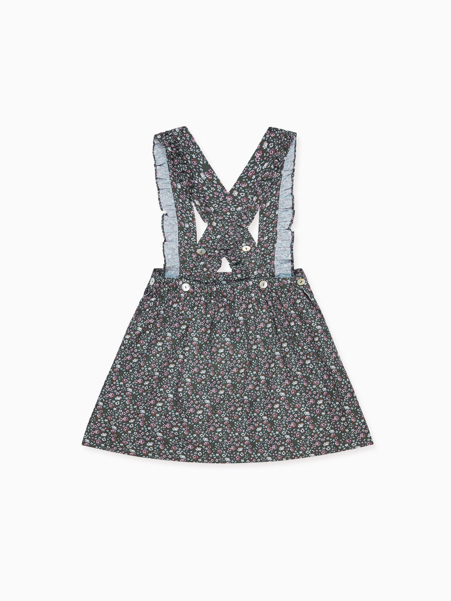 girls green floral agata skirt