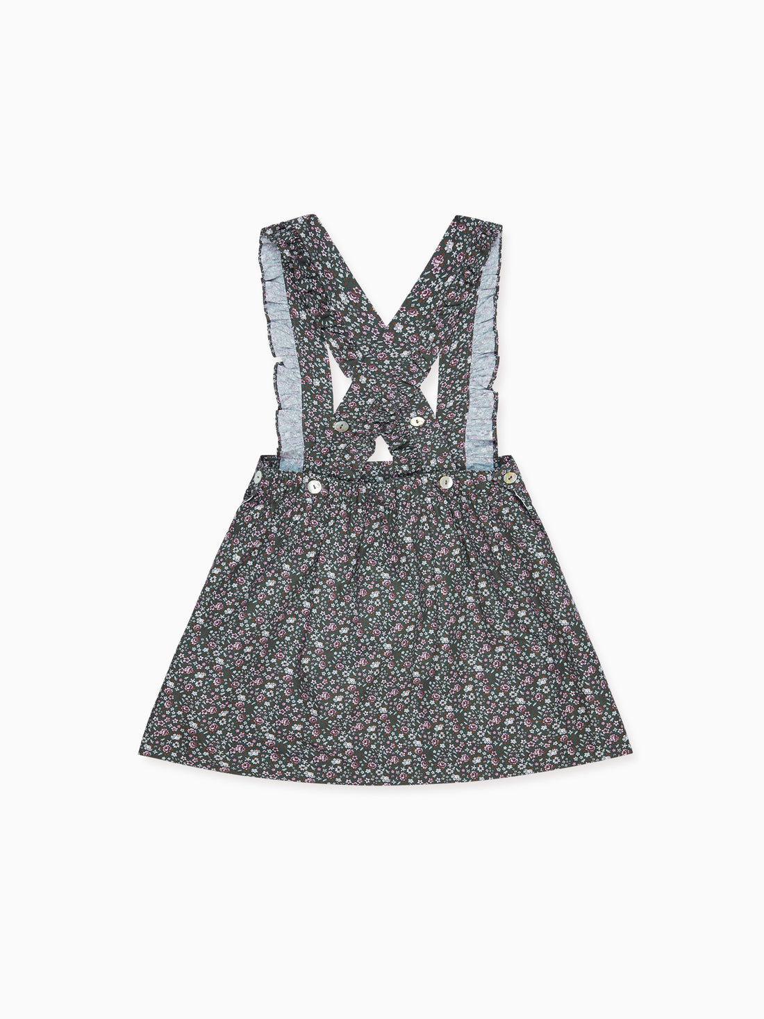 girls green floral agata skirt