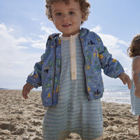 bb striped terry romper