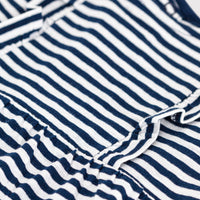 ss striped ruffle dress