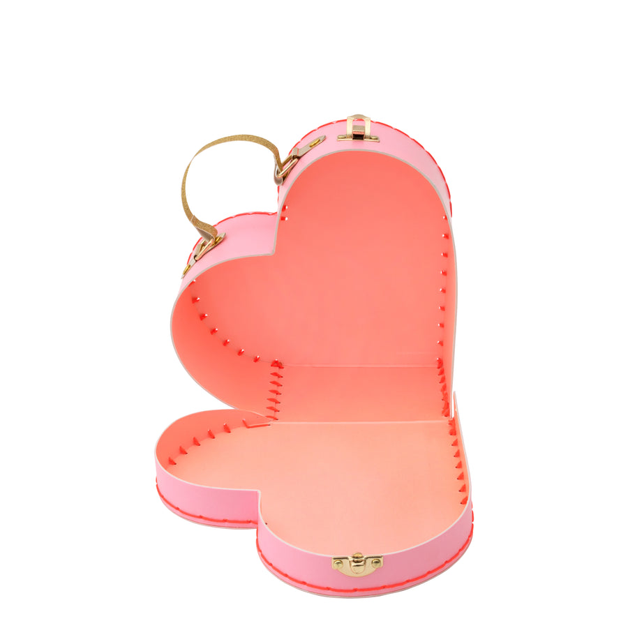 small heart suitcases