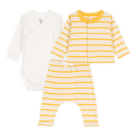 ls bodysuit/cardigan/pant set