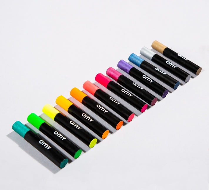 neon and metallic art pastels