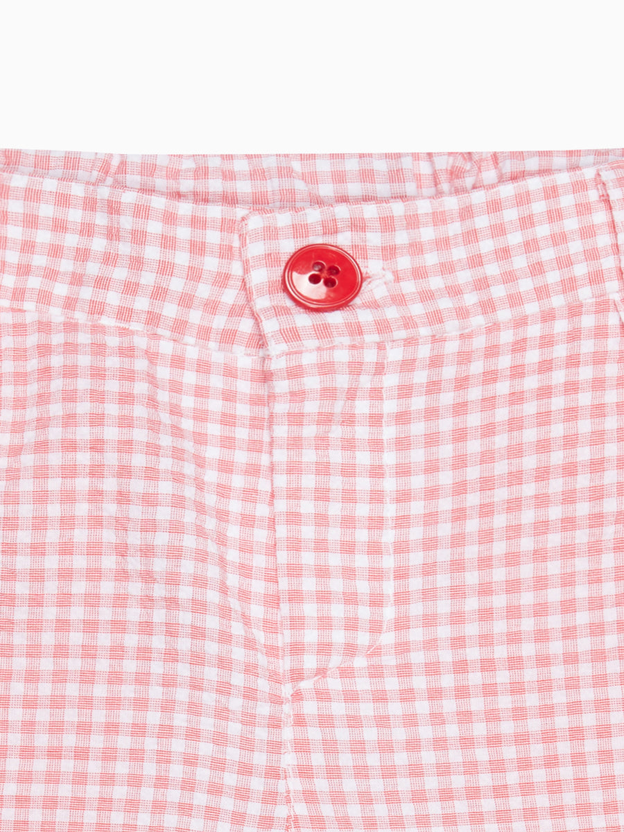bocusi bermuda short red gingham