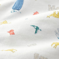 tintin back snap animal print footie