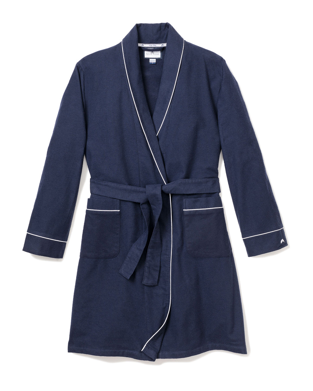 flannel robe navy