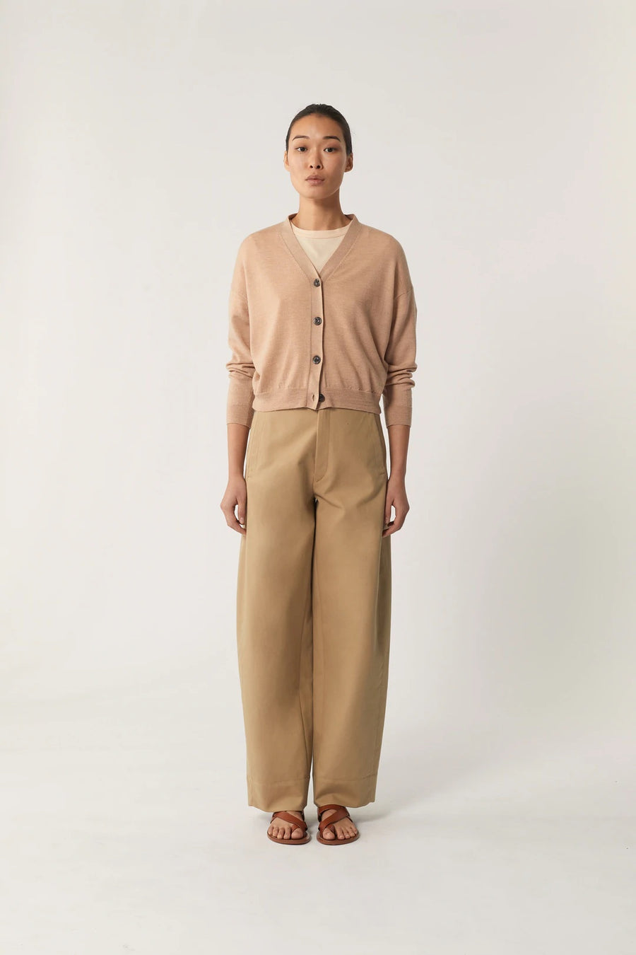 women's idem cardigan rose beige