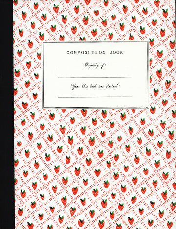 strawberries composition book
