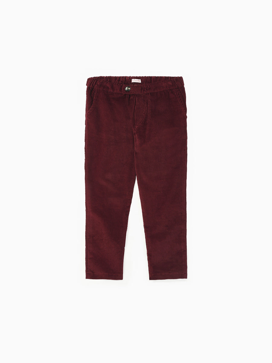 baby benito trouser burgundy