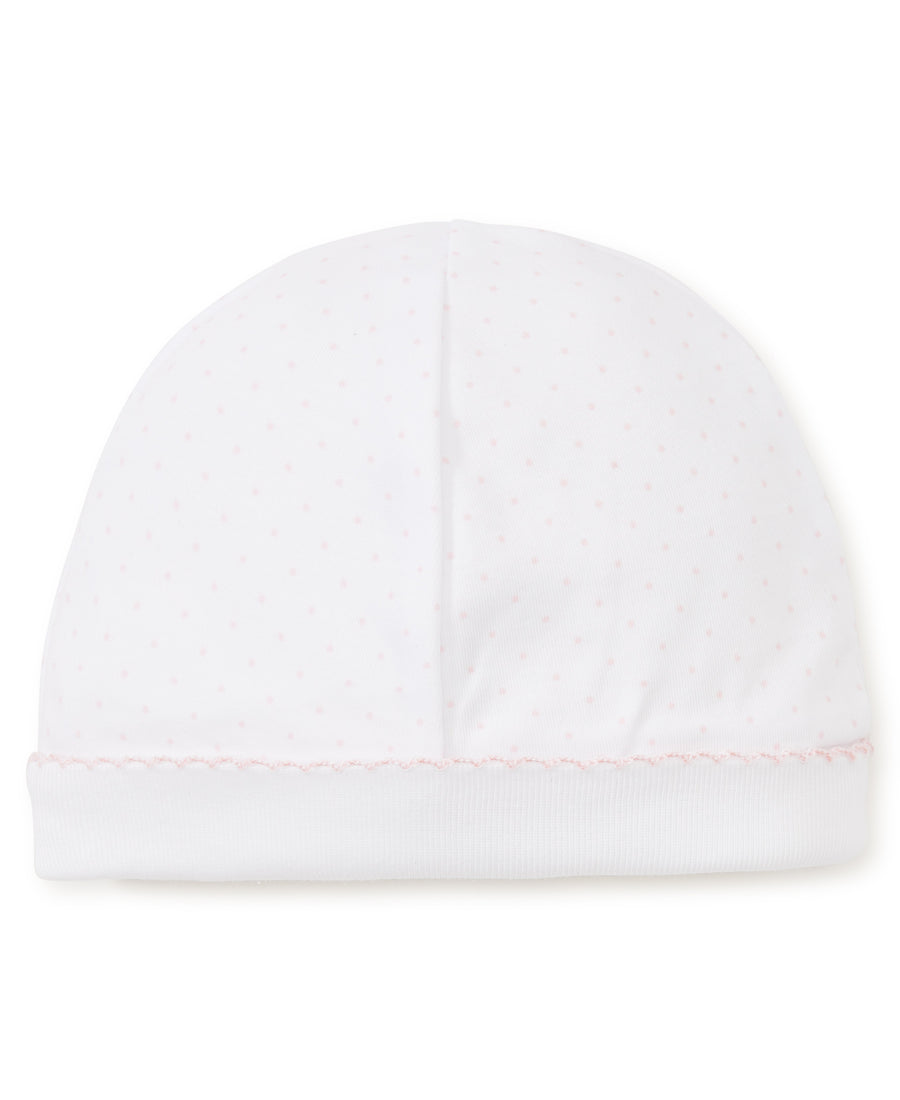dots print hat white pink
