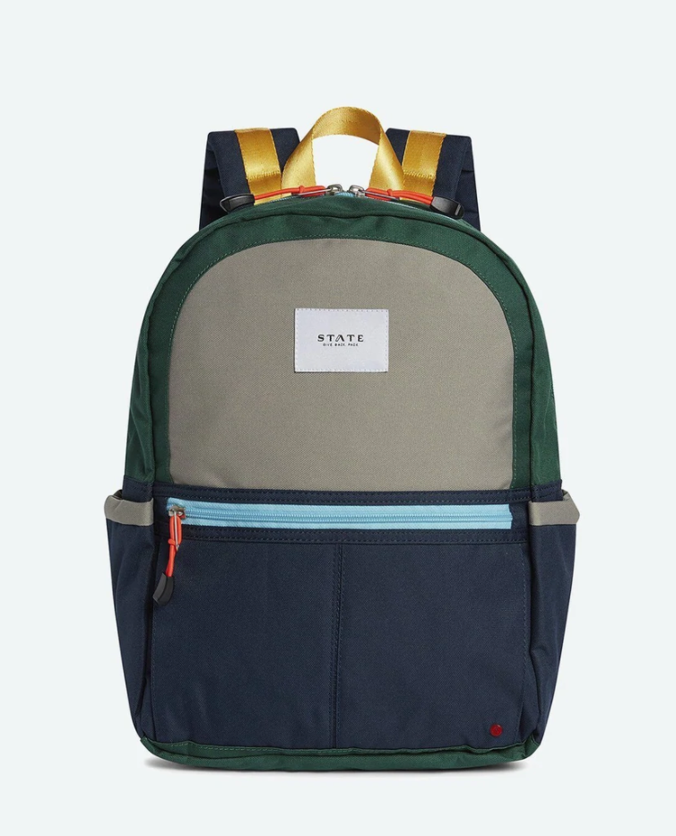 kane kids travel backpack green navy