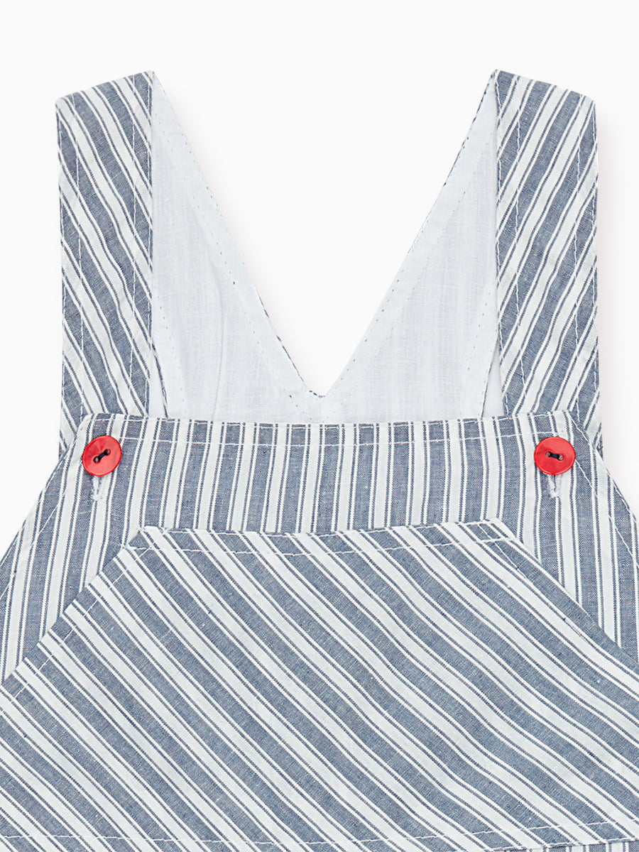 ringo dungarees navy stripe