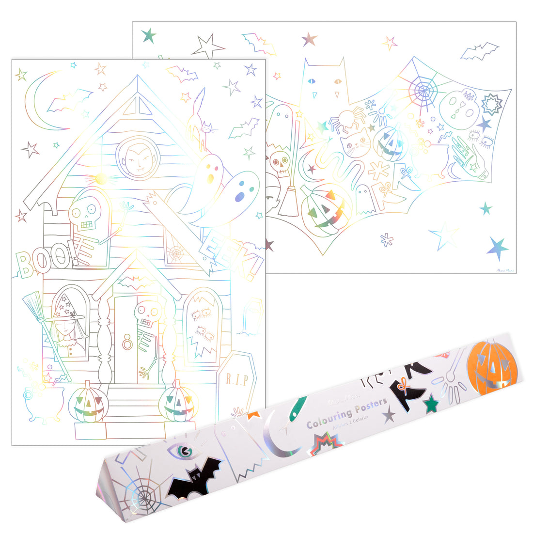 halloween colouring posters