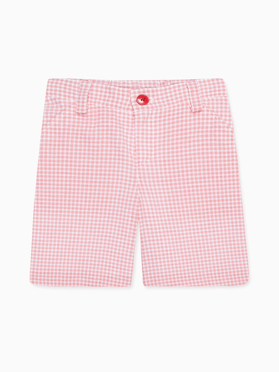 bocusi bermuda short red gingham