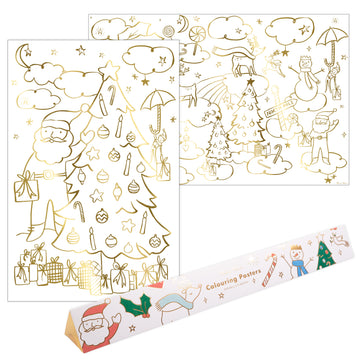 christmas colouring posters