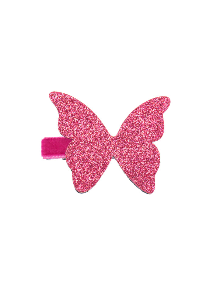 butterfly glitter alligator clip