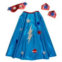 blue superhero cape costume