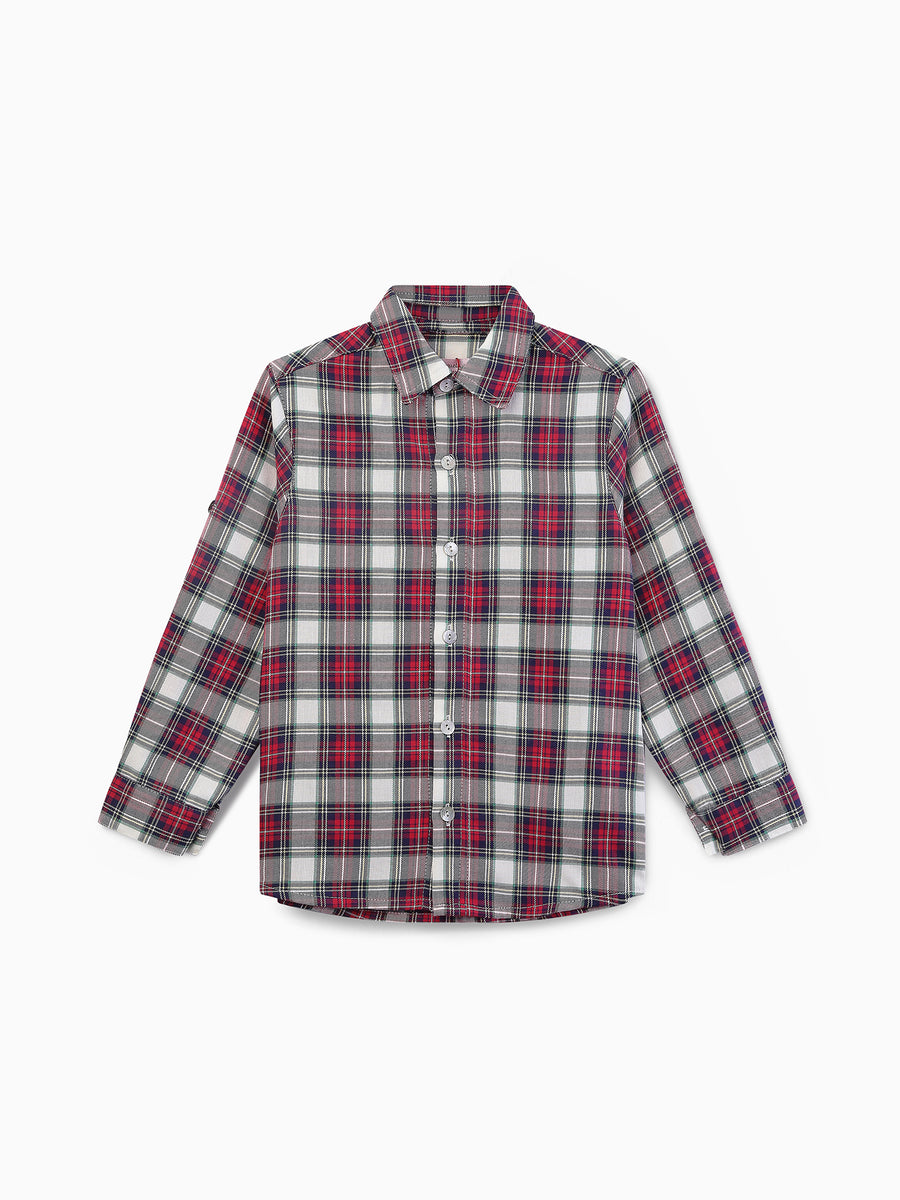 nico shirt ivory tartan