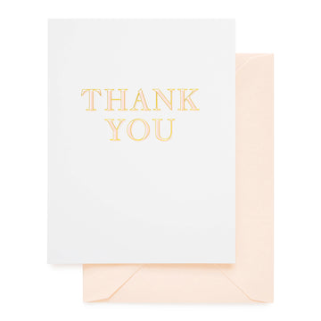 pink thank you card