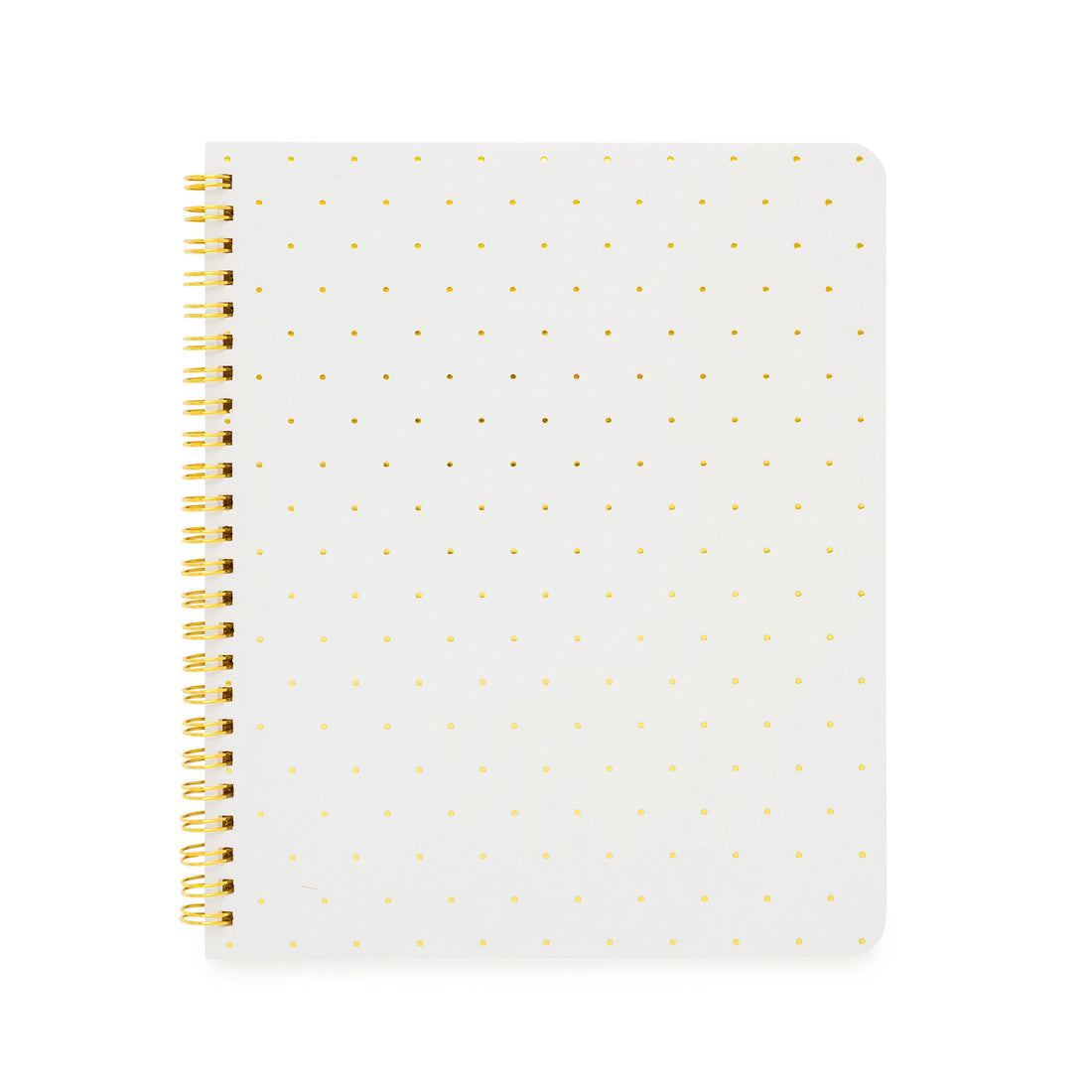 white perfect dot spiral notebook