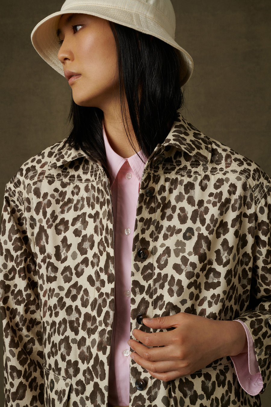 women's privat coat leopard