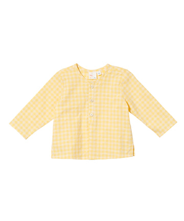 baby lupo shirt yellow check