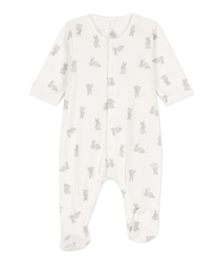 front snap bunny footie