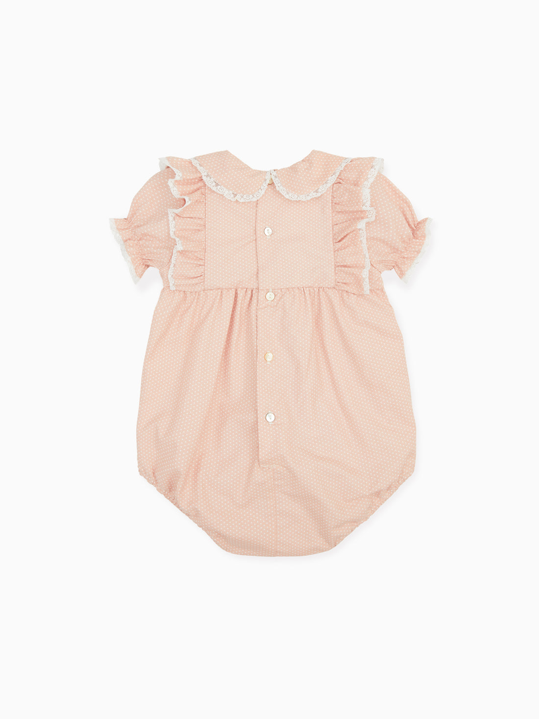 neva rompersuit pink polkadot