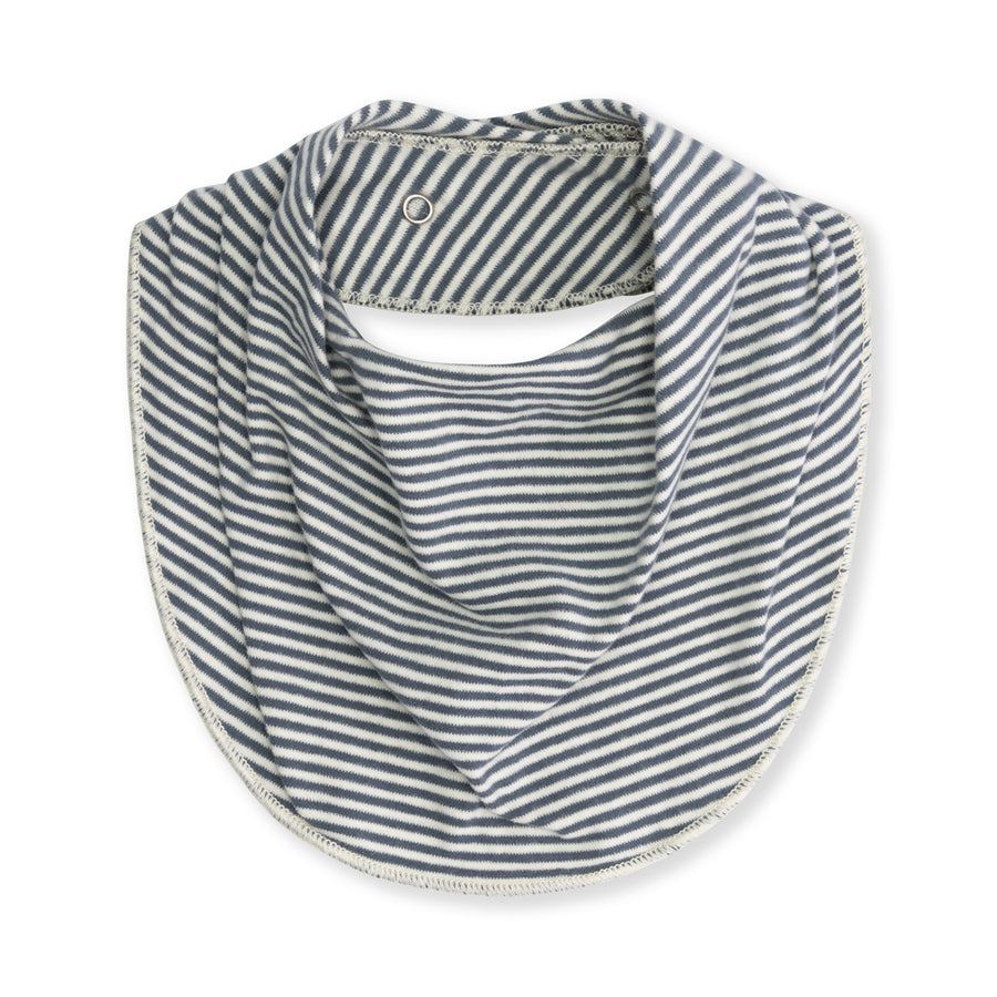 baby bib blue grey cream