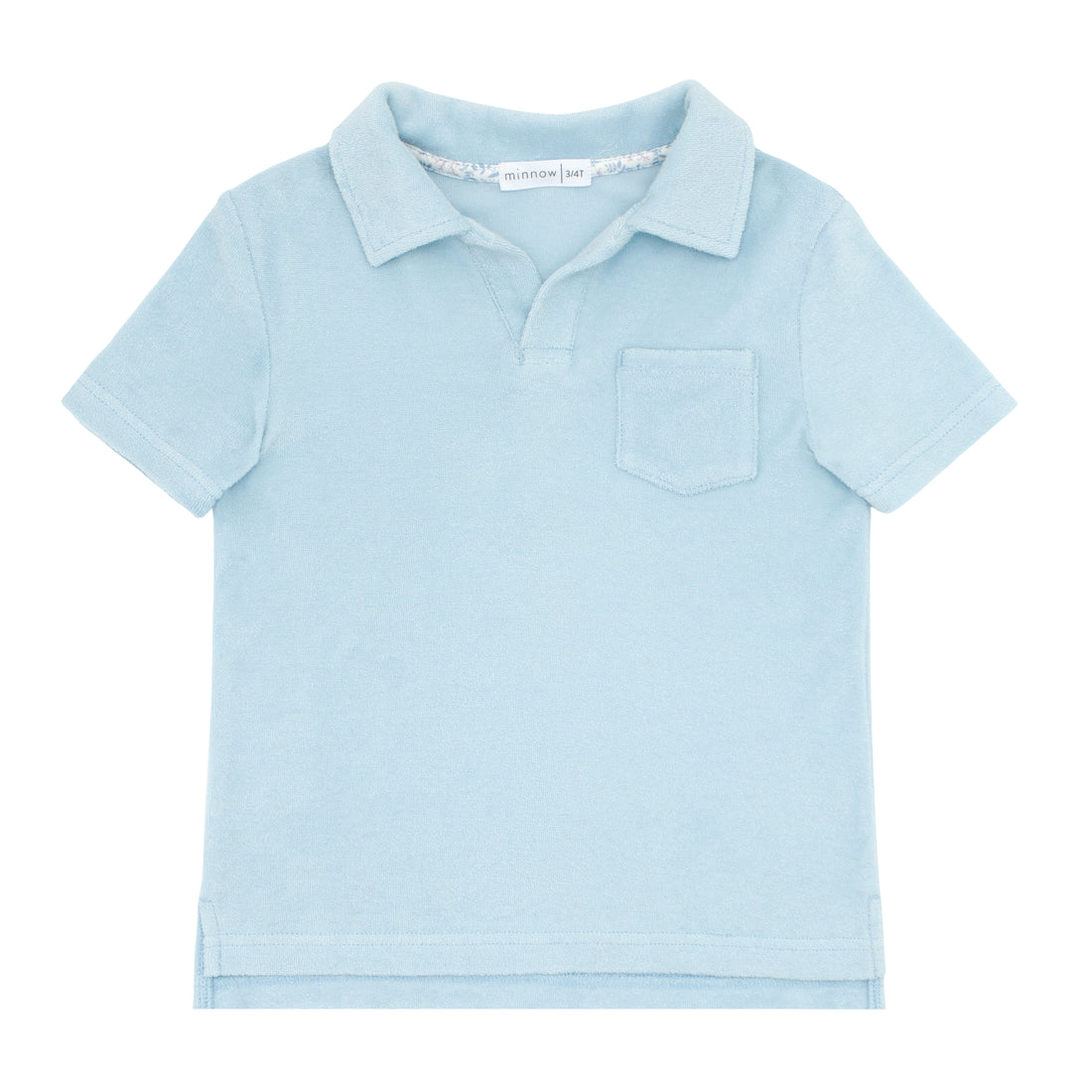 boys french terry polo shirt blue